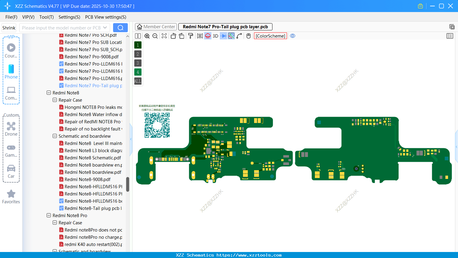 Xiaomi Redmi Note7 Pro-Tail Plug Pcb Layer